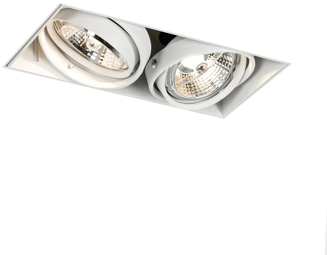 Zapustený reflektor biely GU10 AR70 bez rámu 2-svetlo - Oneon