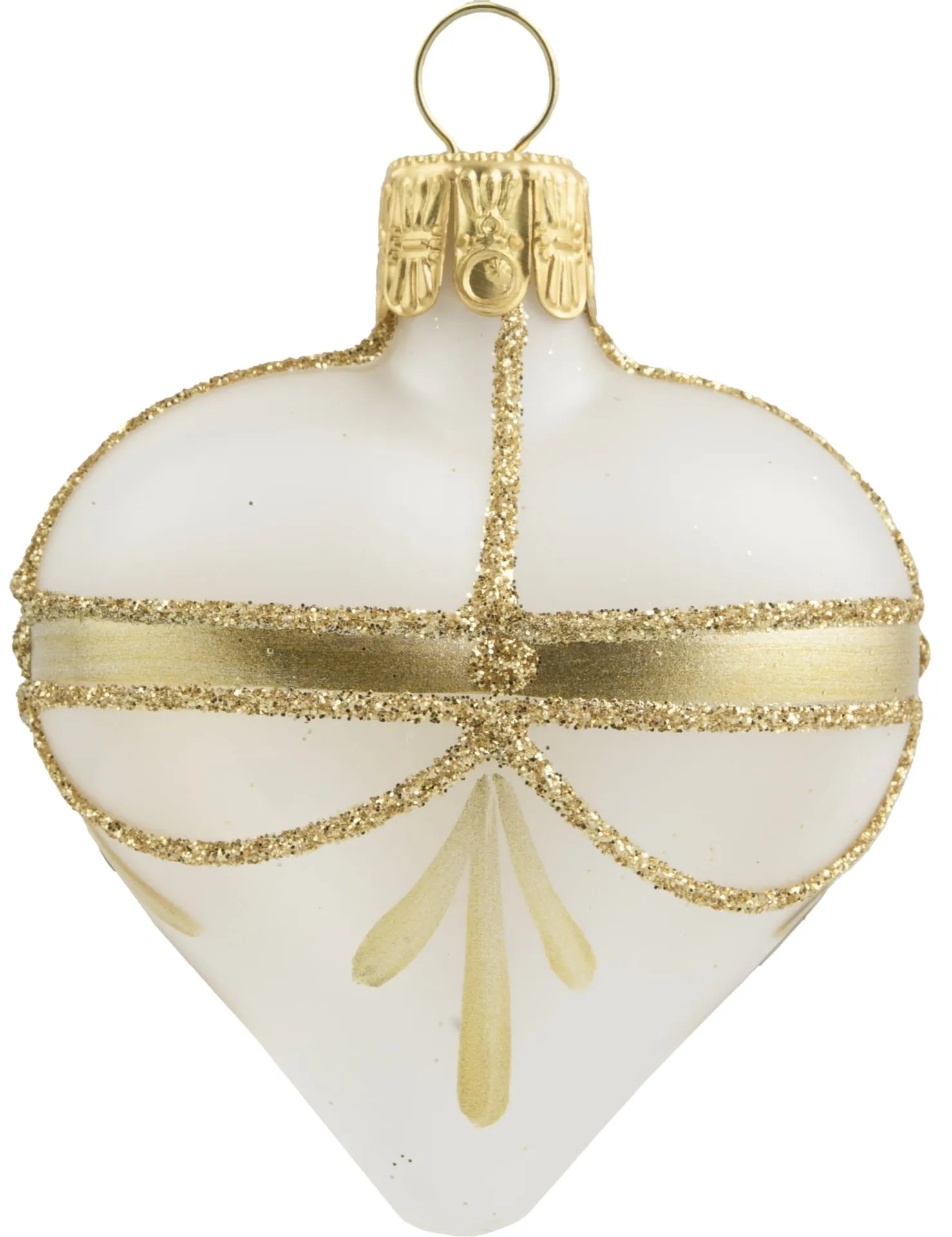 Bella Rose Sklenená vianočná ozdoba Srdce Mat