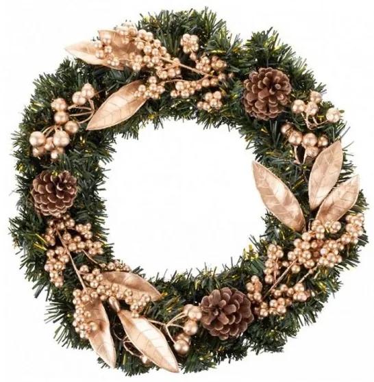 Vianočný veniec Bronzová nádhera 35 cm