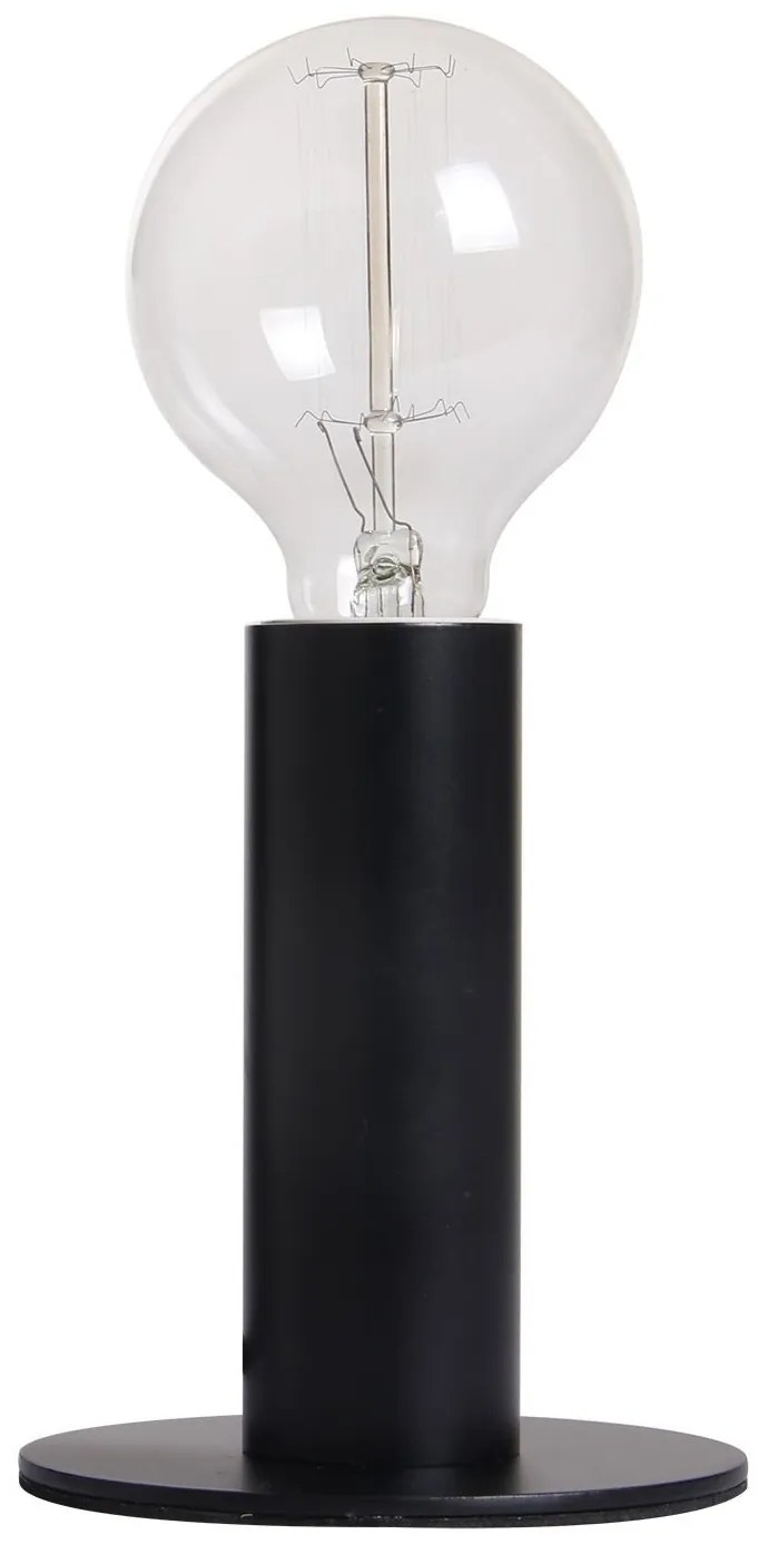 Čierna stolná lampička Denmark black mat - Ø 4.5 * 16cm / E27