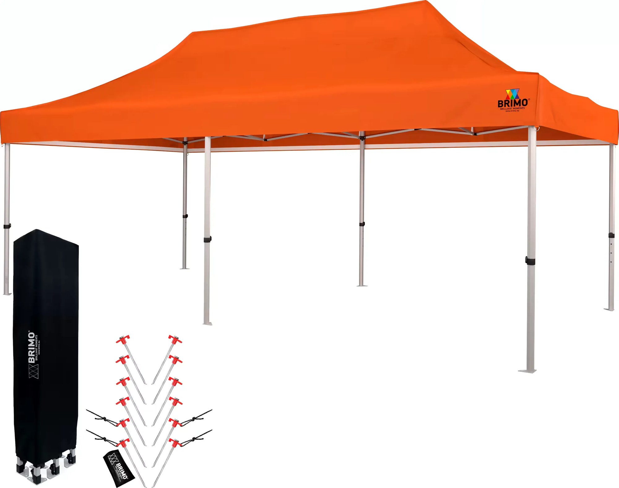 BRIMO Nožnicový Stan 3x6 m ALU bez Stien - Hliníkový Rám, Vodotesný - bez stien - Oranžová 39