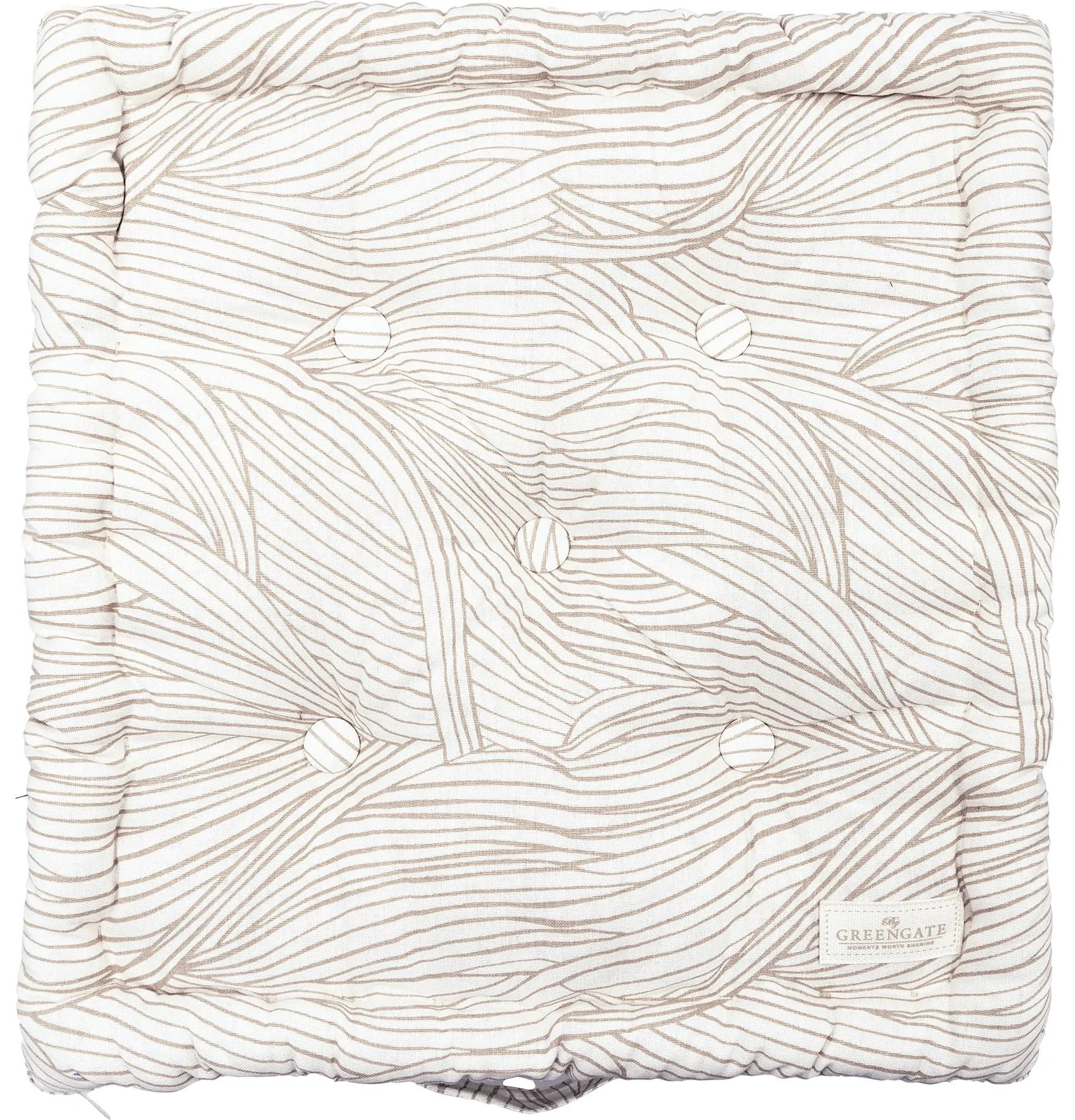 GREEN GATE Prešívaný podsedák Wilja Beige 50 x 50 cm