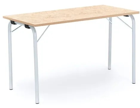 Skladací stôl NICKE, 1200x500x720 mm, linoleum - béžová, galvanizovaný