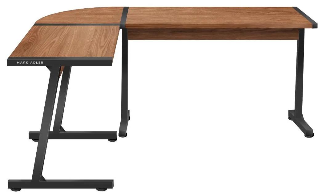 Rohový PC stolík Legend 5.5 (čierna + orech). Akcia -19%. Vlastná spoľahlivá doprava až k Vám domov. 1087584