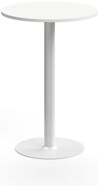 Barový stôl ALVA, Ø700x1000 mm, HPL, biela