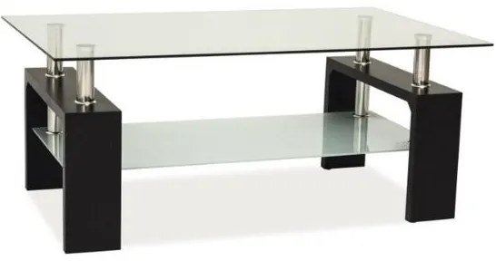 Konferenčný stolík Lisa Basic II, číra / wenge