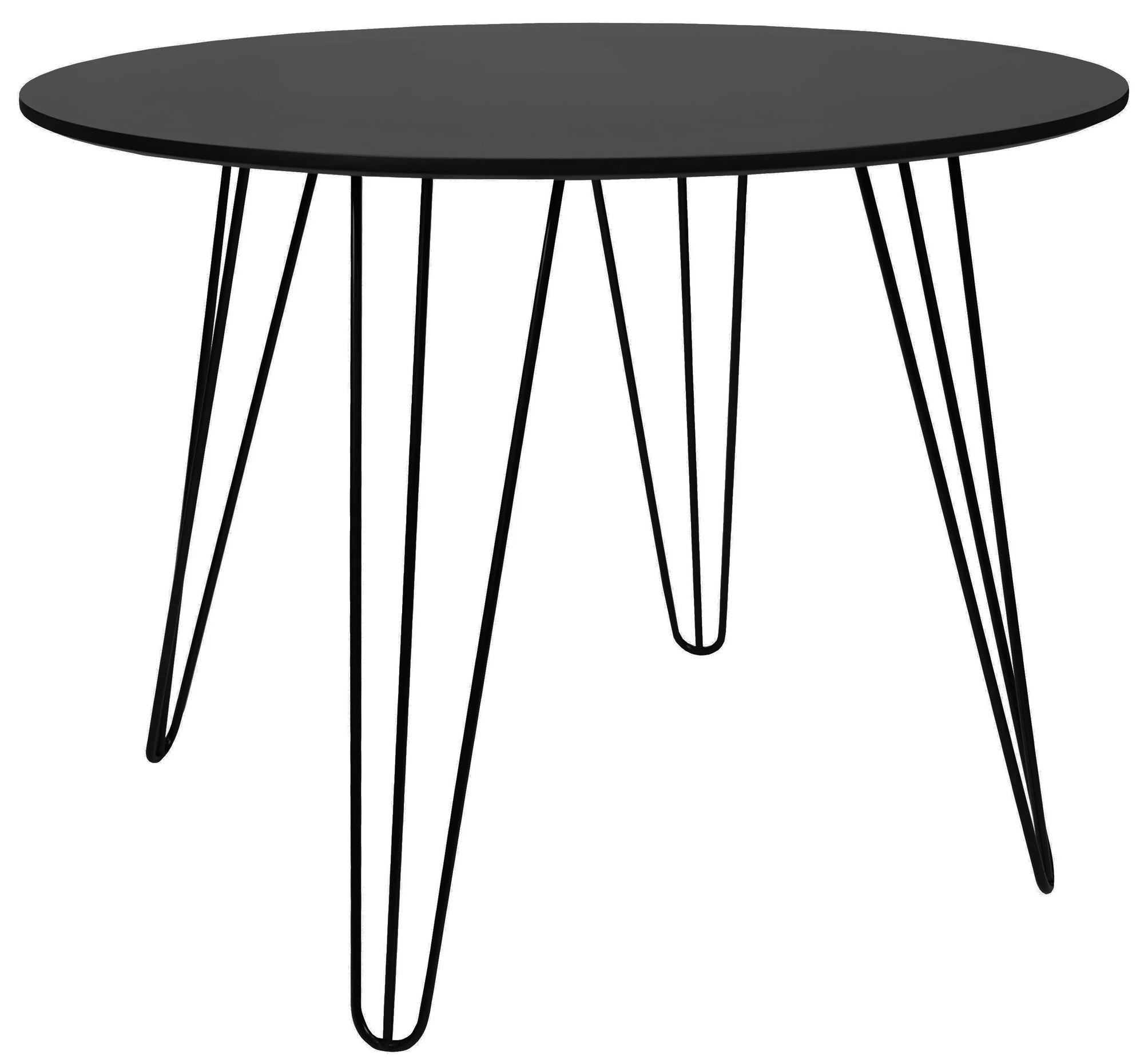 Okrúhly jedálenský stôl HARRY 100x100, čierny