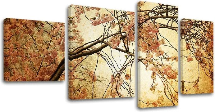 Obraz na plátne 4 dielny KVETY KV009E40 - 130x70 cm