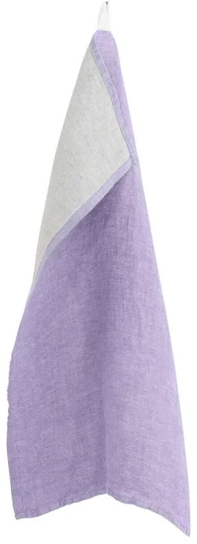 Ľanová utierka Duo 48x70, levanduľová-ľan