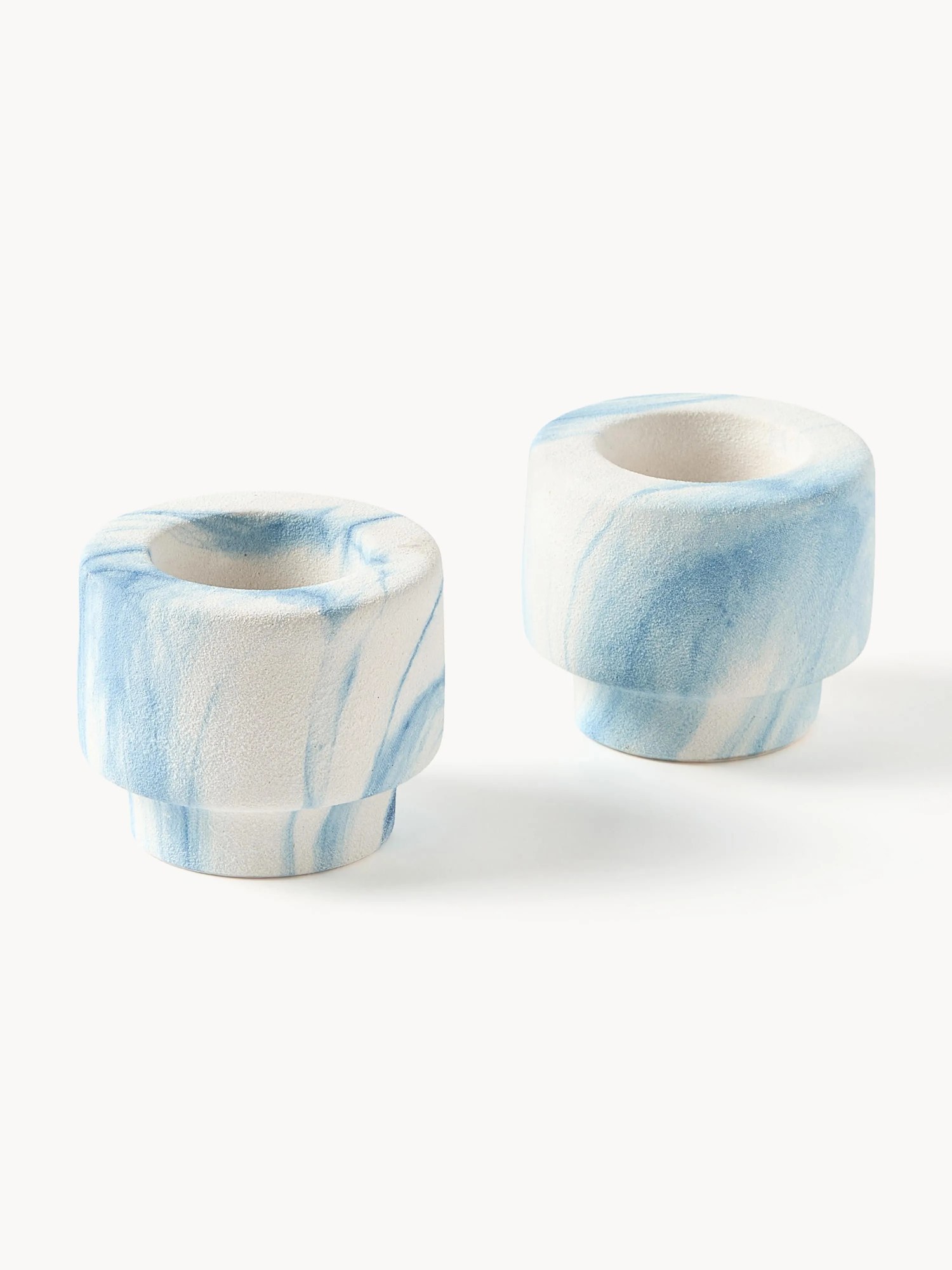 Svietniky na čajové sviečky so vzhľadom mramoru Kiko, 2 ks