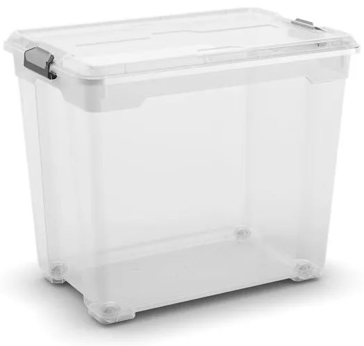 KIS Moover Box XXL transparentný s kolieskami, 80l