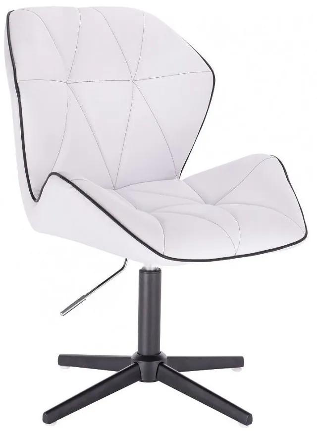 LuxuryForm DESIGN Stolička MILANO MAX na čiernom kríži - biela