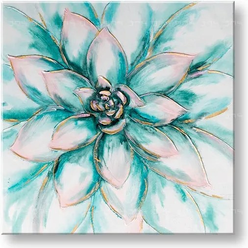 Maľovaný obraz na stenu KVETY 70x70 cm