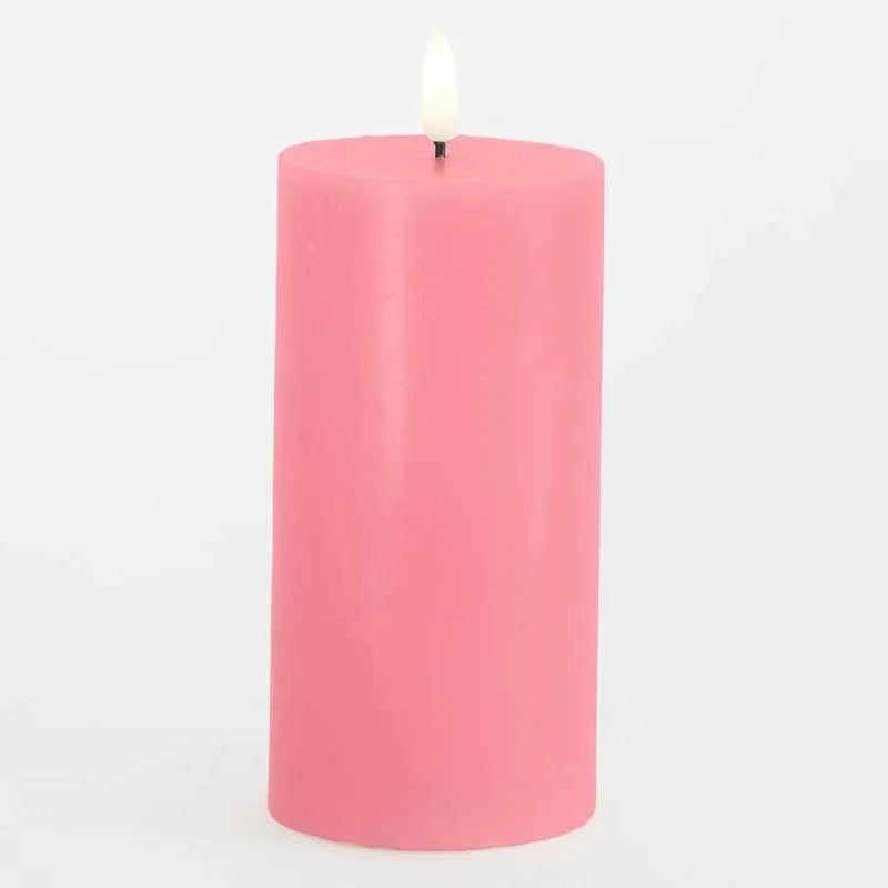 SIRIUS LED vosková sviečka Sille, staroružová, 7,5 x 15 cm