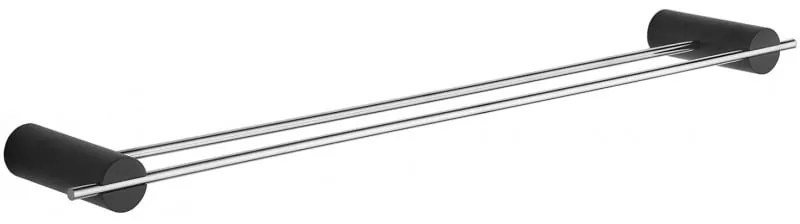 Mexen príslušenstvo, Aron dvojitý držiak na uterák, čierna/chrom, 7088125-07