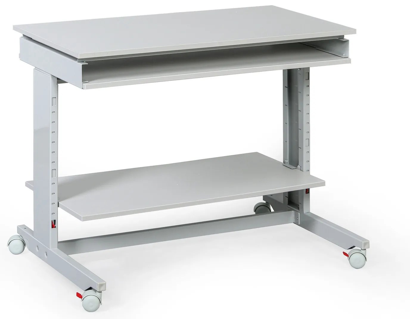 Výškovo nastaviteľný vysúvací stôl, 90x50 cm, mobilný