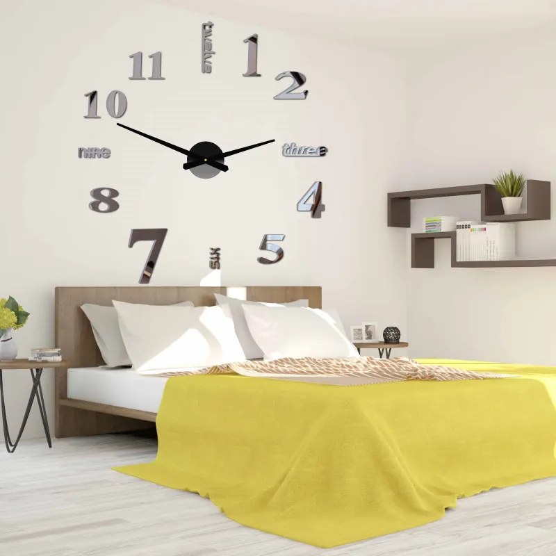 Moderné nalepovacie nástenné hodiny DIY | SENTOP 12P015 BEZ PENA BEZ PLECHU