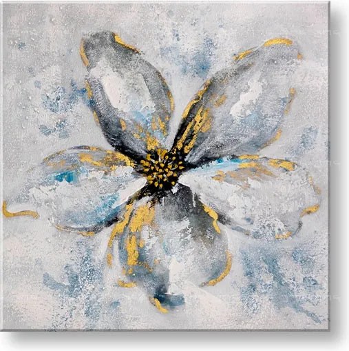 Maľovaný obraz na stenu KVETY 50x50 cm