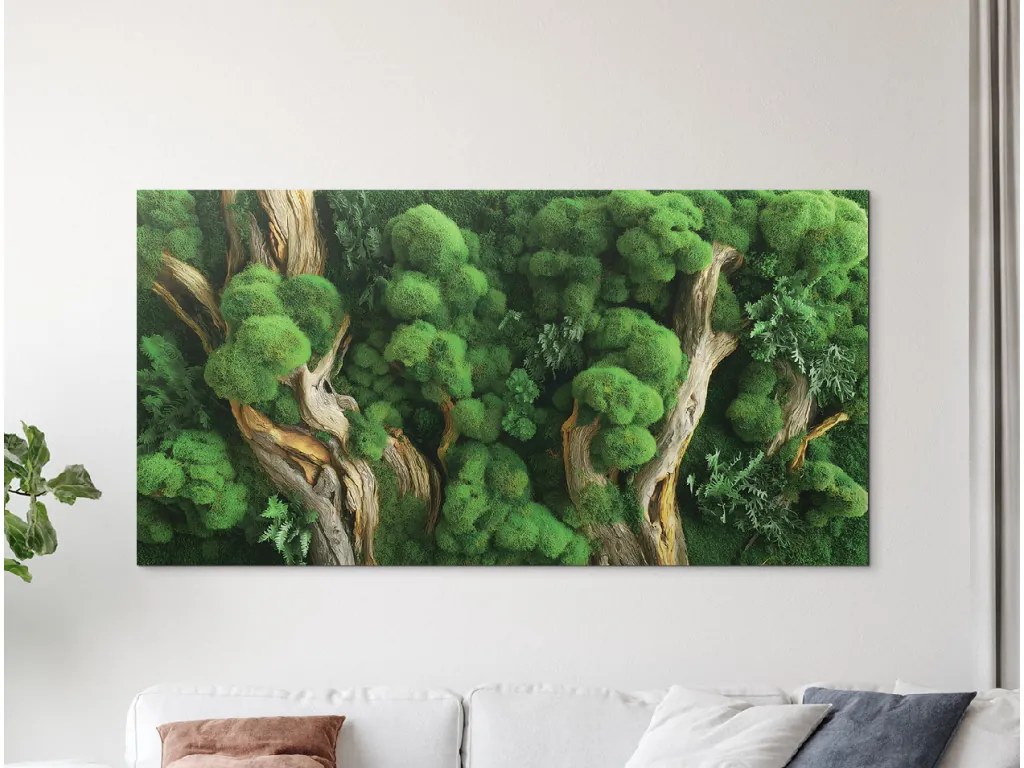 drevko | Machový obraz Zelená sviežosť (UV tlač) 35 x 70 cm