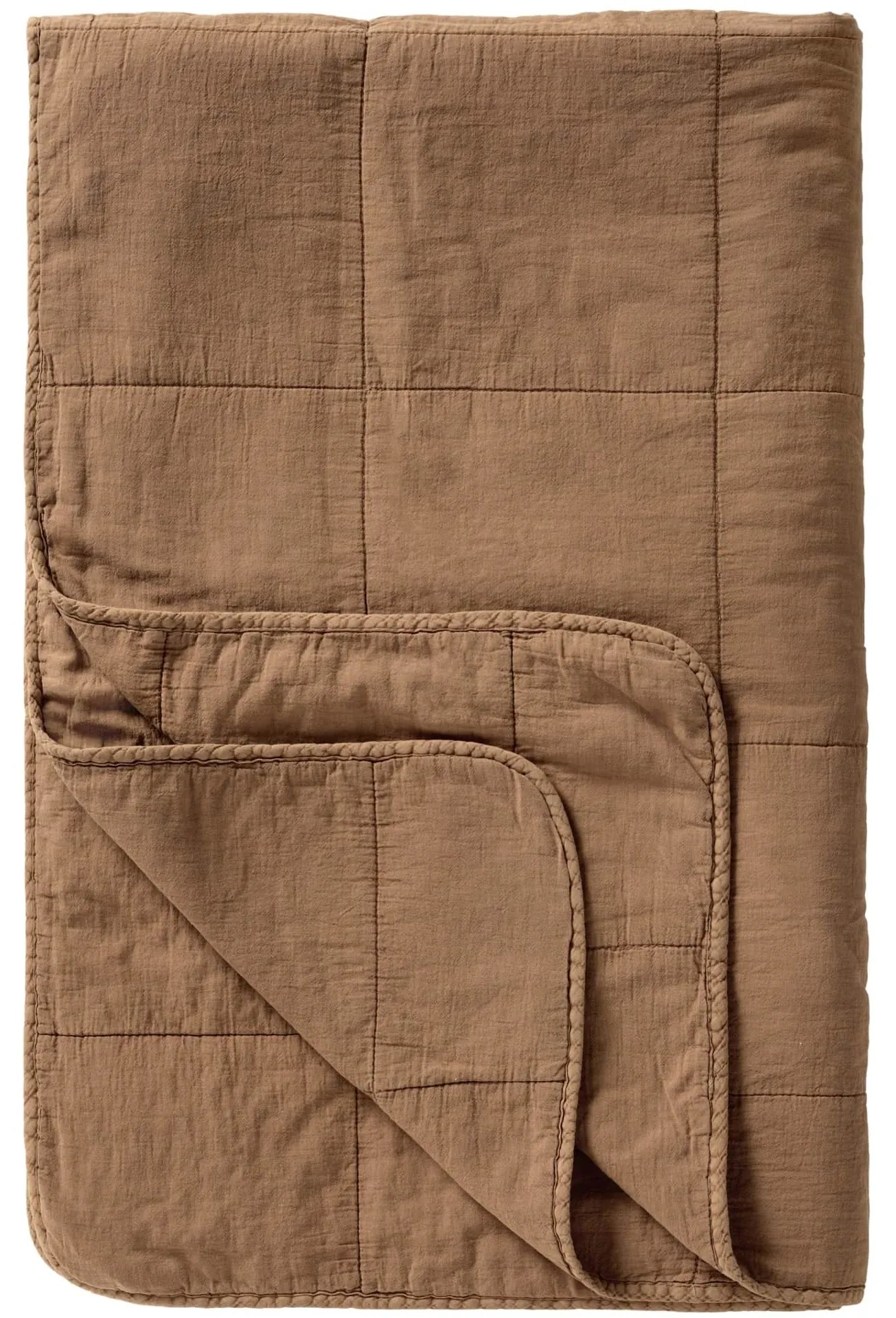 Ib Laursen Prešívaný prehoz Vintage Camel 130 × 180 cm