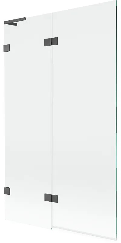 Mexen Lunar L, 2-krídlová vaňová zástena ľavá 110 x 150 cm, číre sklo, grafitová, 897L-110-100-66-00-L