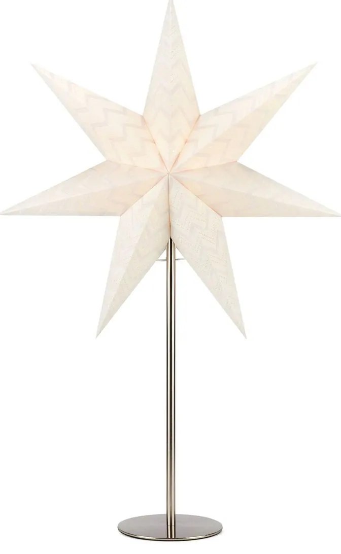 ADMIRA Svetelná dekorácia hviezda, 65 × 45 cm, krémová