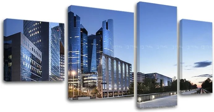 Obraz na stenu 4 dielny MESTO ME111E40 - 130x70 cm