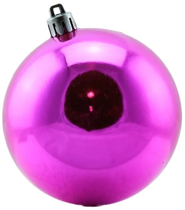 DECOLED Plastové gule, d. 10 cm, ružové, 6x lesklé