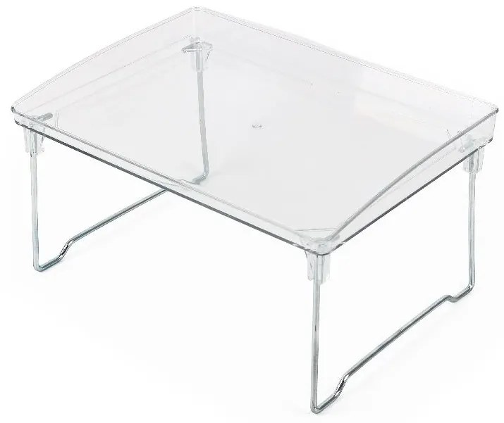 Prídavná polica, skladacia, stohovateľná - transparentná 31 x 21 x 17 cm COMPACTA