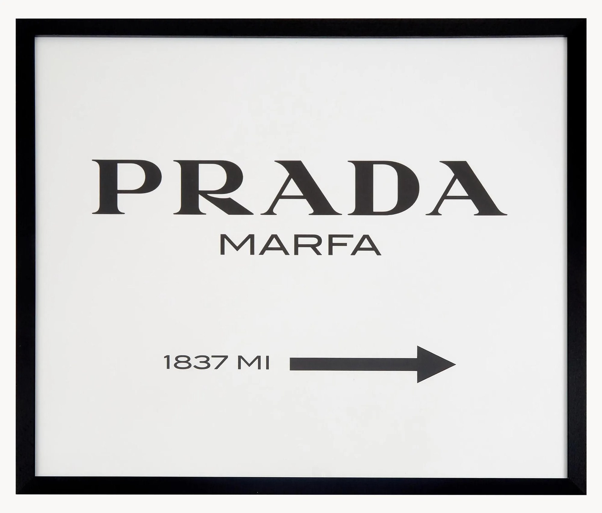 Nástenná dekorácia's rámom Prada Marfa