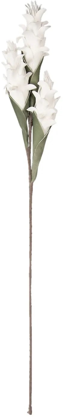 Biela umelá kvetina s listami Rosaire - 106 cm