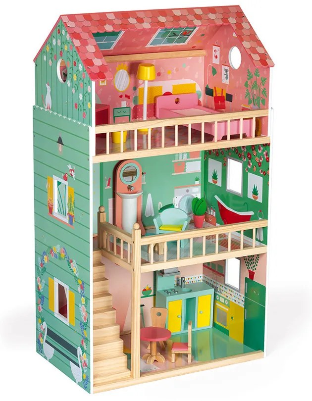Drevený domček pre bábiky - Happy Day