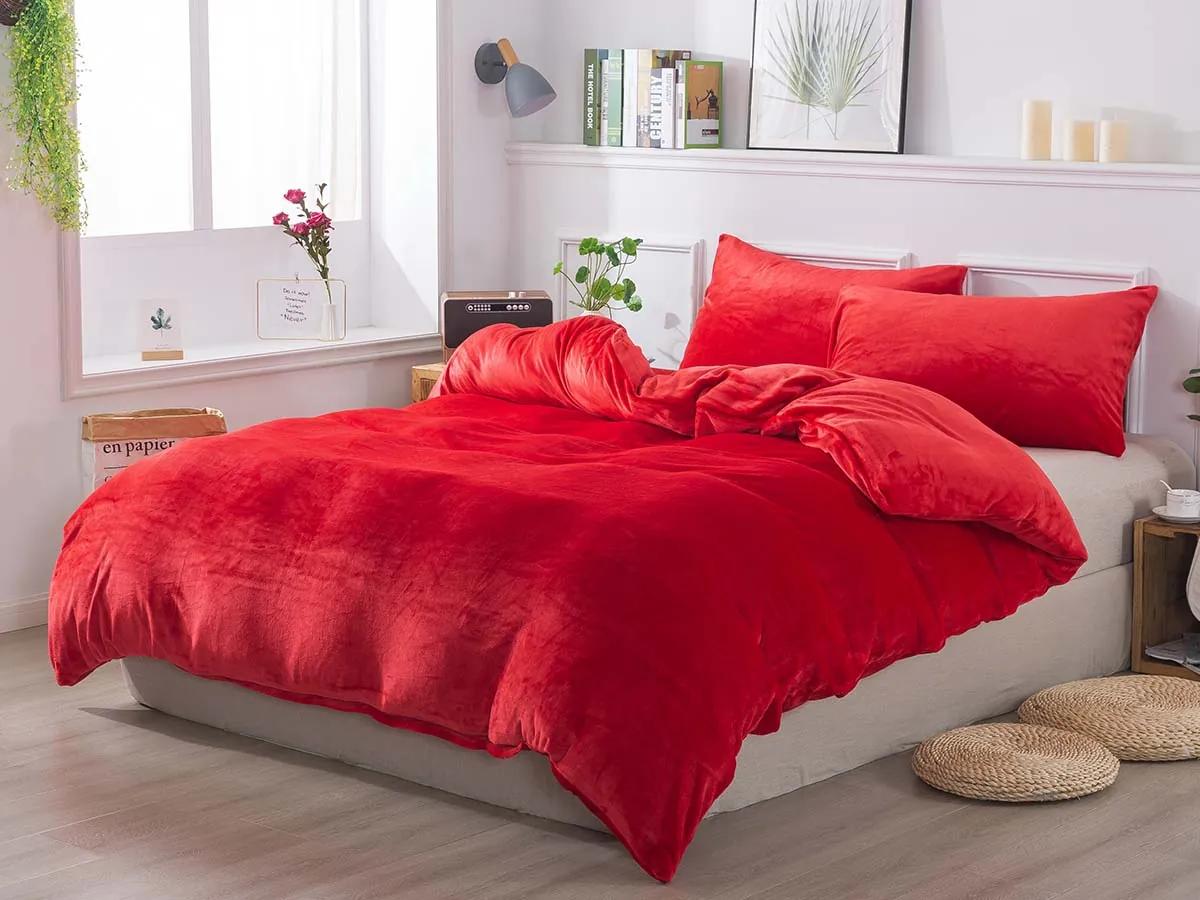 XPOSE® Mikroplyšové obliečky JORGA Exclusive - červené