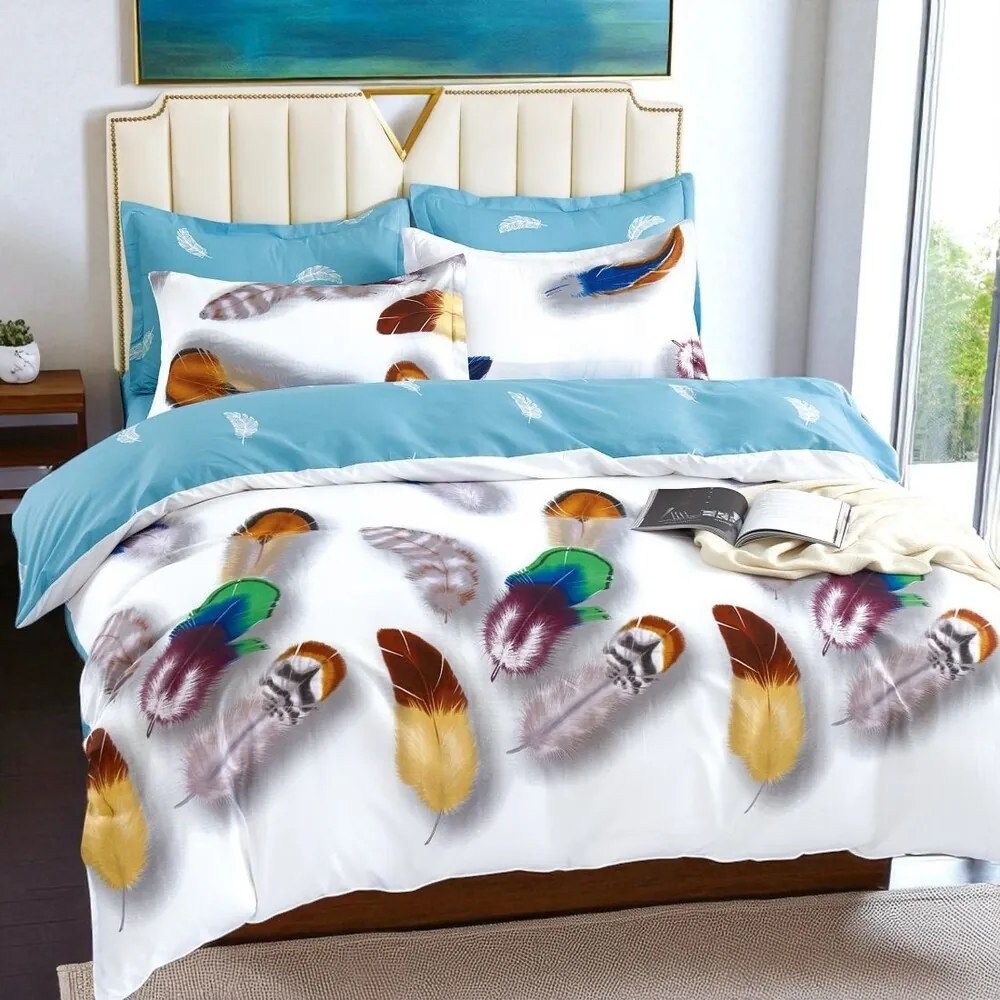 Obliečky OPRAH COLOUR FEATHER 3-dielna sada 140x200 cm