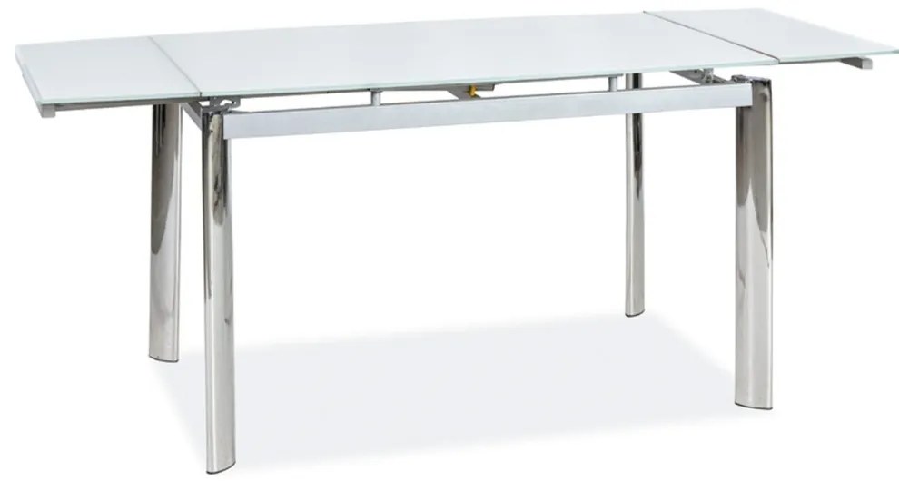 Jedálenský stôl Korhil, biela / strieborná