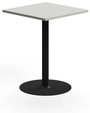 Barový stôl VERTICUS, 700x700x900 mm, svetlošedá/čierna