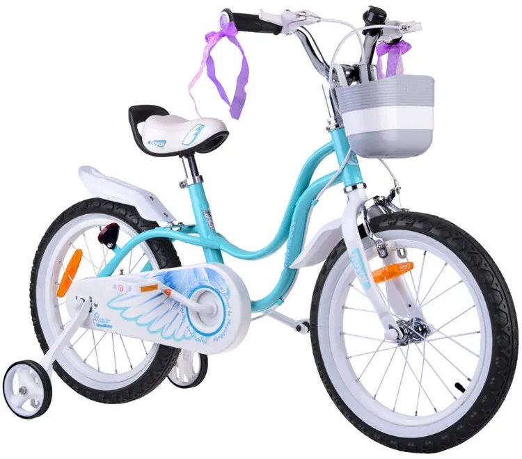 Detský bicykel 18" Little Swan RoyalBaby RB18-18 - modrý