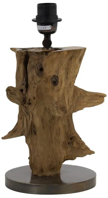 Hnedá drevená základňa k lampe Sapri natural - Ø 18 * 30-40 cm / E27