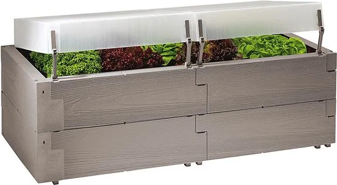 Juwel Vysoký záhon Timber, plast, 130 × 60 × 52 cm