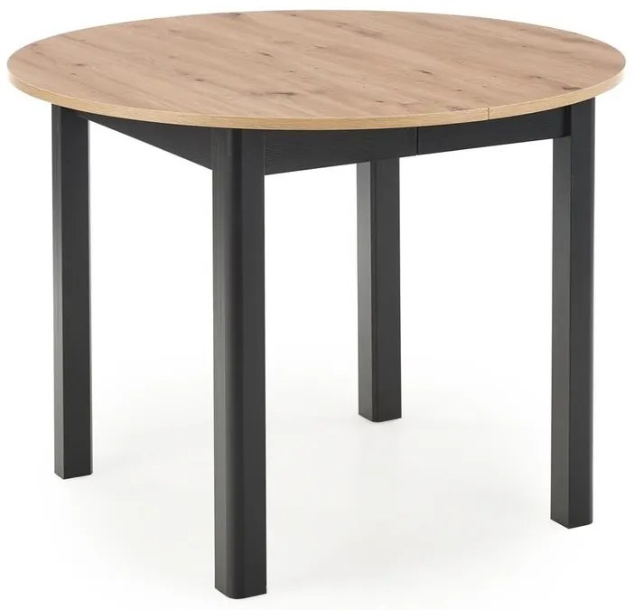 Jedálenský stôl Russell, dub artisan / čierna