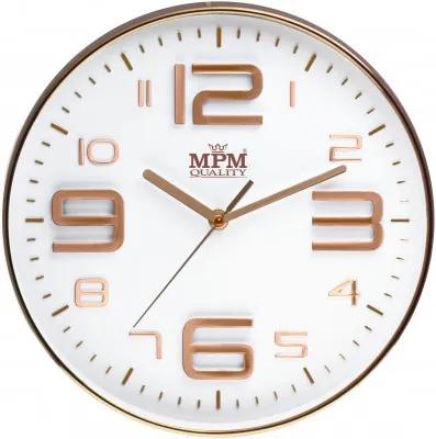 Nástenné hodiny MPM, 3221.81 - šampaň, 30cm