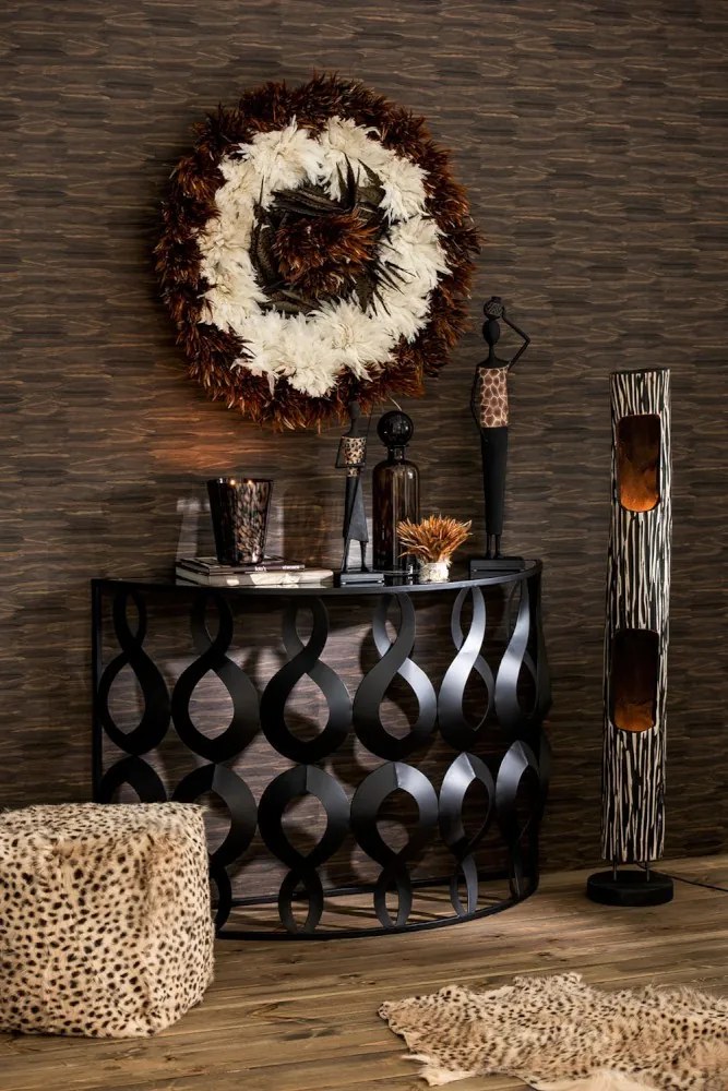 Stojací drevená lampa Paulownia Black 2 - Ø 21 * 133 cm Stojací drevená lampa Paulownia Black 2 - Ø 21 * 133 cm