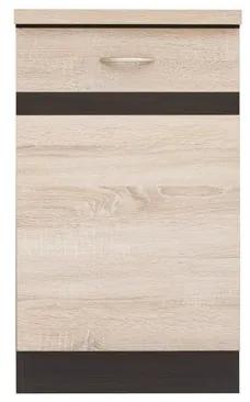 Dolná kuchynská skrinka BRW Junona line D1D/50/82/P (Dub sonoma + Wenge). Vlastná spoľahlivá doprava až k Vám domov. 742463