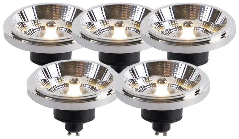 Sada 5 LED žiaroviek AR111 GU10 12W 2000K-3000K stmievateľné do teplého svetla