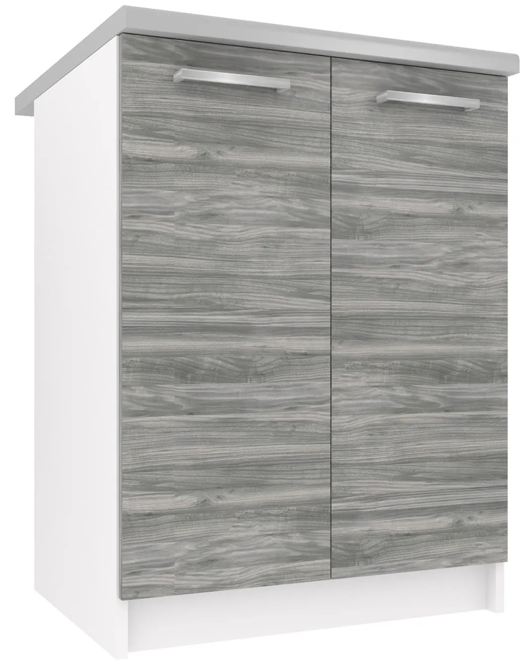 Kuchynská skrinka Belini spodná 60 cm šedý antracit Glamour Wood s pracovnou doskou TOR SD2-60/0/WT/GW/0/E