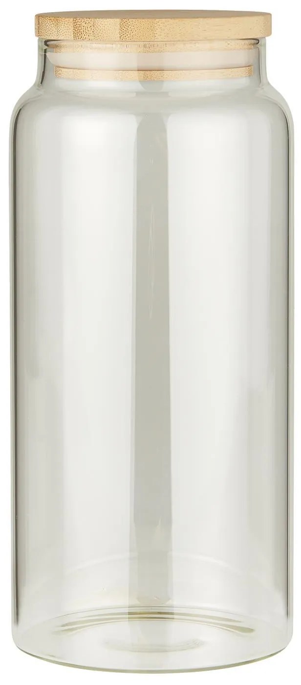 IB Laursen Sklenená dóza na potraviny BAMBOO s bambusovým vekom 1300 ml