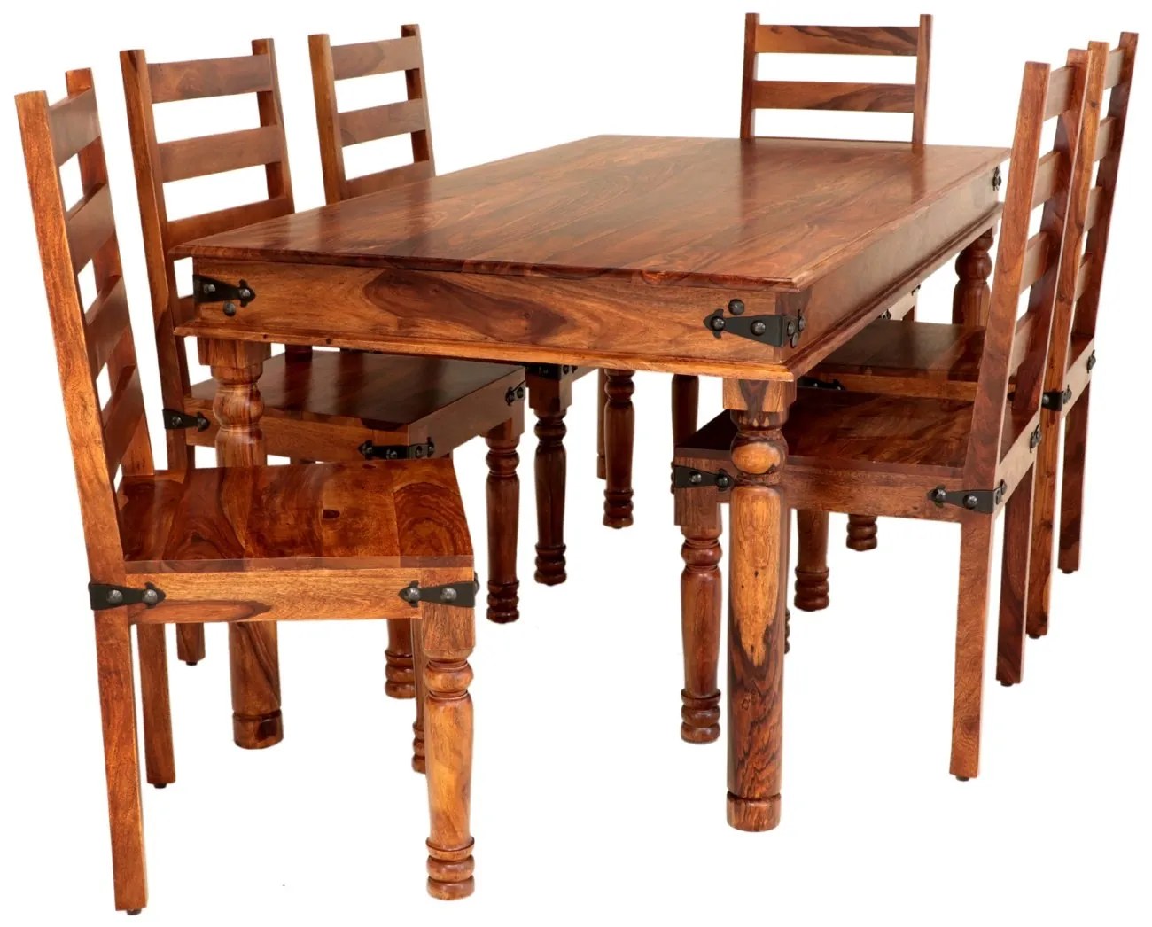 furniture-nabytek.cz - Jedálenský stôl so stoličkami pre 6 osôb z masívneho palisandru