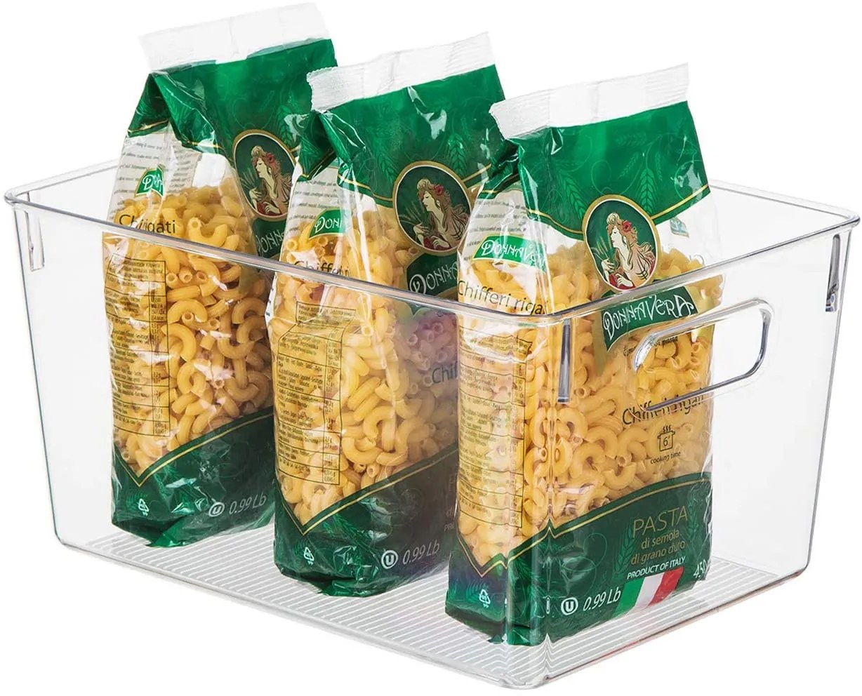 5Five® Transparentný box, viacúčelový, s rúčkami SELENA, 31x15x15