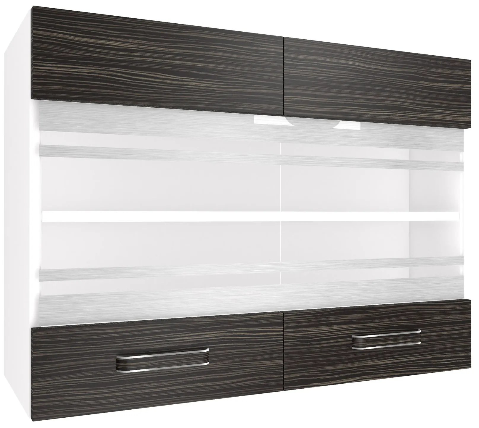 Kuchynská skrinka Belini horná 80 cm eben kráľovský TOR SGW80/2/WT/HK/0/F