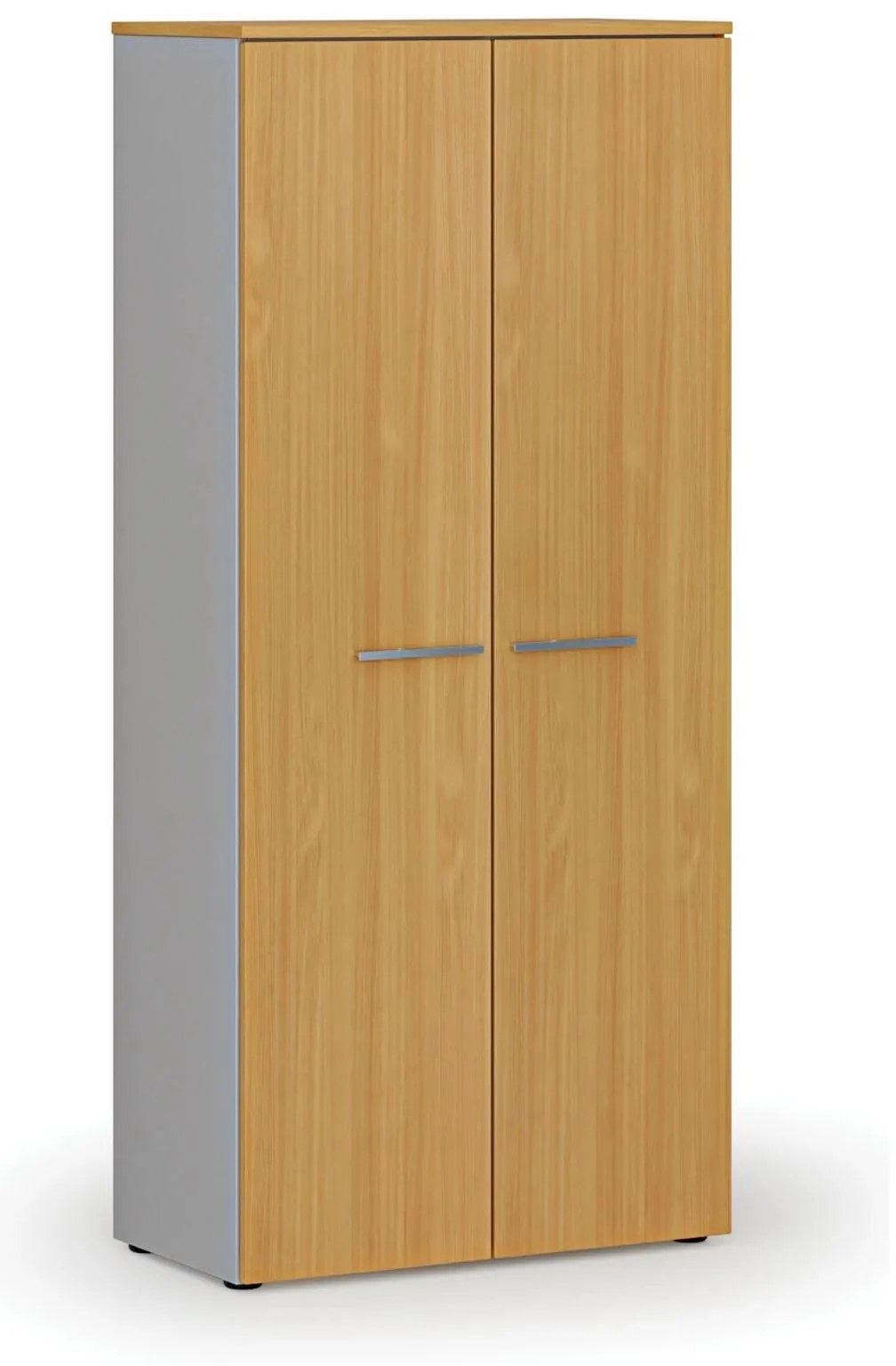 Šatníková skriňa s výsuvom PRIMO GRAY, 800 x 420 x 1781 mm, sivá/buk